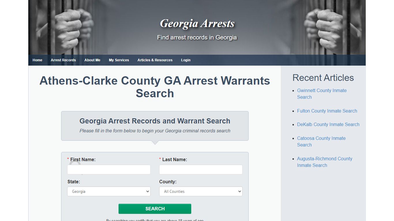 Athens-Clarke County GA Arrest Warrants Search - Georgia Arrests