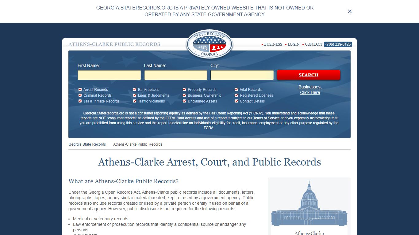 Athens-Clarke Arrest and Public Records | Georgia.StateRecords.org